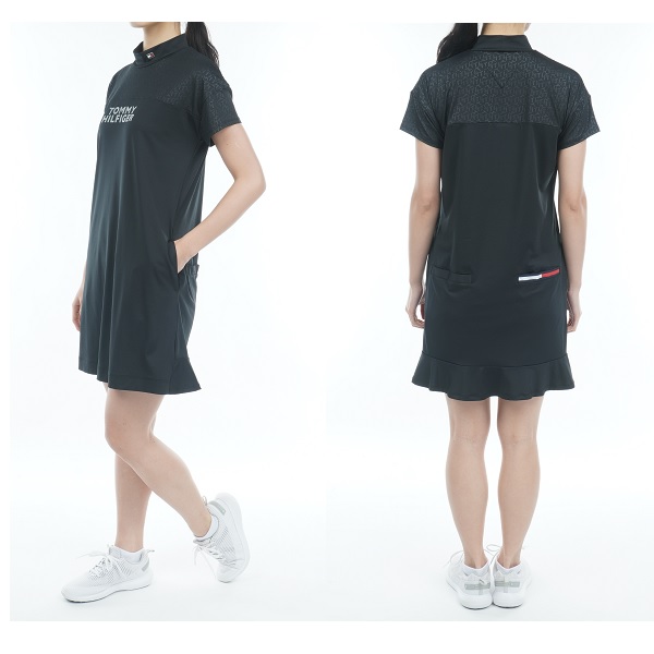 トミーヒルフィガー ゴルフ レディース TH正六面体 エンボスコンビ 衣装 TOMMY HILFIGER THLA343 2023春夏ひな型