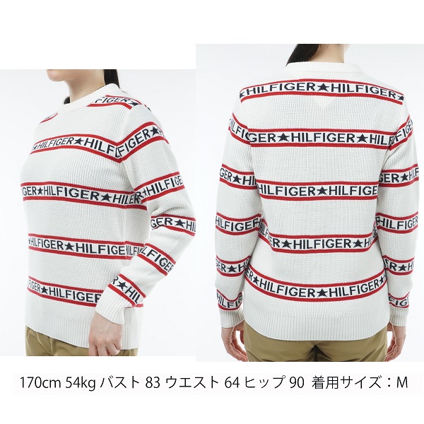 トミーヒルフィガー ゴルフ レディース ロゴタイプ縞模様 労働者の一団プルオーバー TOMMY HILFIGER GOLF THLA349