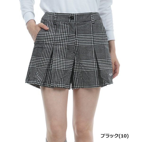 K：激レア　大人気商品　トミーヒルフィガーゴルフ　プリーツ　キュロット　L トミーヒルフィガー ゴルフ レディース ハウンドトゥース プリーツ