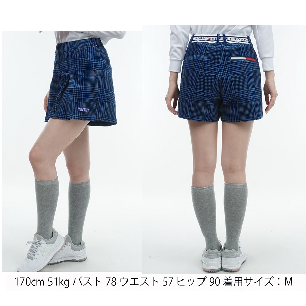 トミーヒルフィガー ゴルフ レディース ハウンドトゥース プリーツ