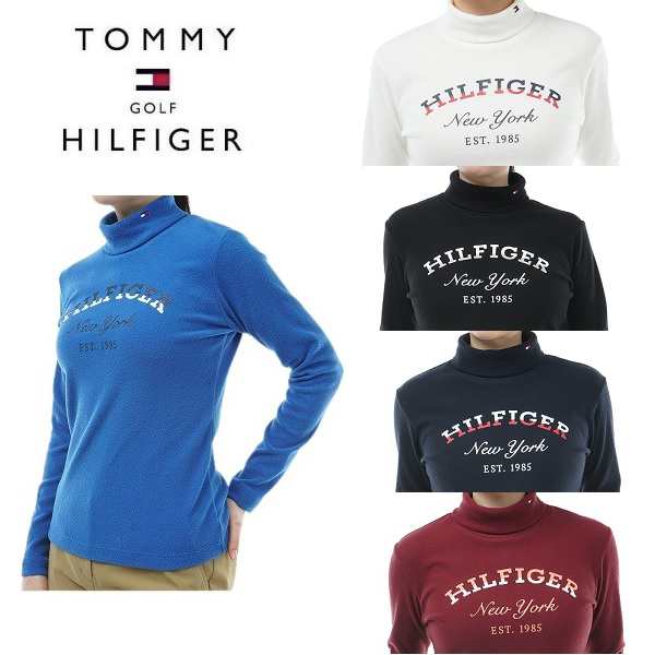 トミーヒルフィガー ゴルフ レディース アーチロゴ LSタートルシャツ TOMMY HILFIGER GOLF THLA380 2023年秋冬モデルの通販は