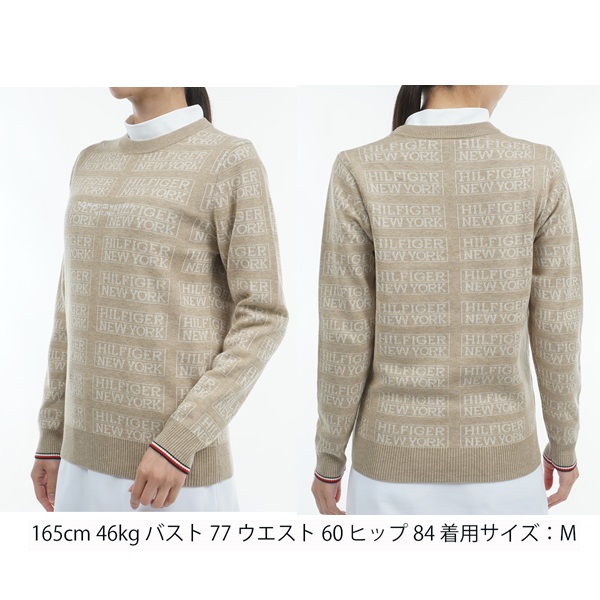 トミーヒルフィガー ゴルフ レディースモノグラムジャカード クル