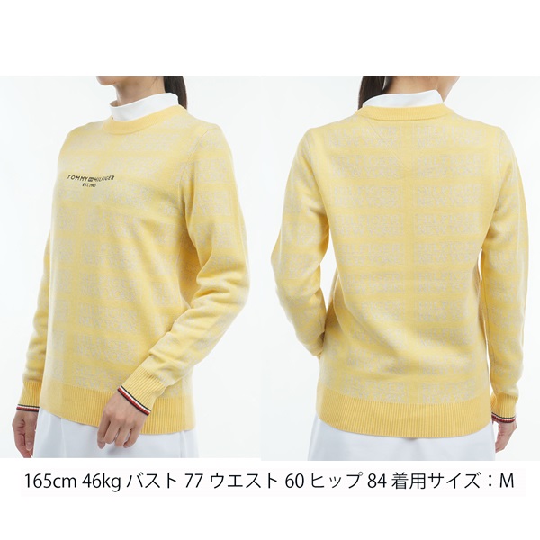 トミーヒルフィガー ゴルフ レディースモノグラムジャカード クル