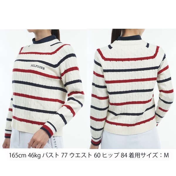 トミーヒルフィガー ゴルフ レディースケ—ブル クル—ネックセーター