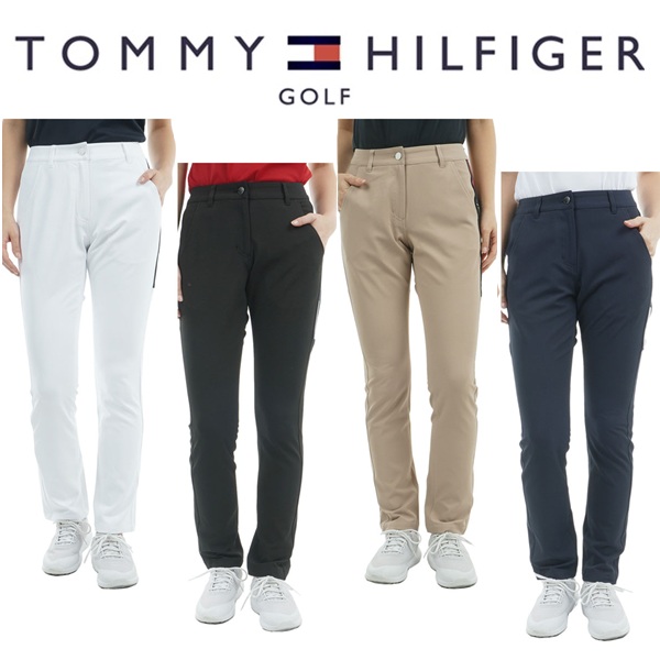 トミーヒルフィガー ゴルフレディース サイドラインロゴ ロングパンツ TOMMY HILFIGER THLA513 2025年春夏モデル