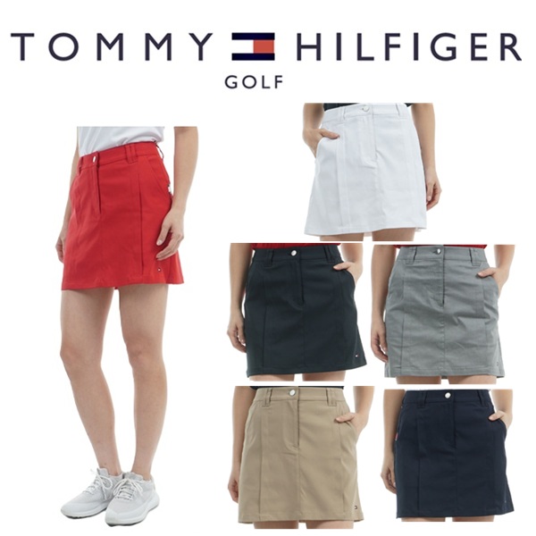 トミーヒルフィガー ゴルフレディース うしろ側刷り上げる ツイルスカート TOMMY HILFIGER  THLA514 2025年春夏ひな型