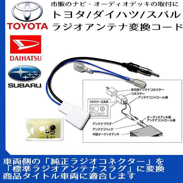 メール便送料無料 トヨタ ラジオアンテナ変換コード ハリアー H25 12 R2 6 Toyota 市販ナビ 取り付け ナビ配線 変換 取付の通販はau Pay マーケット Car Parts Anys