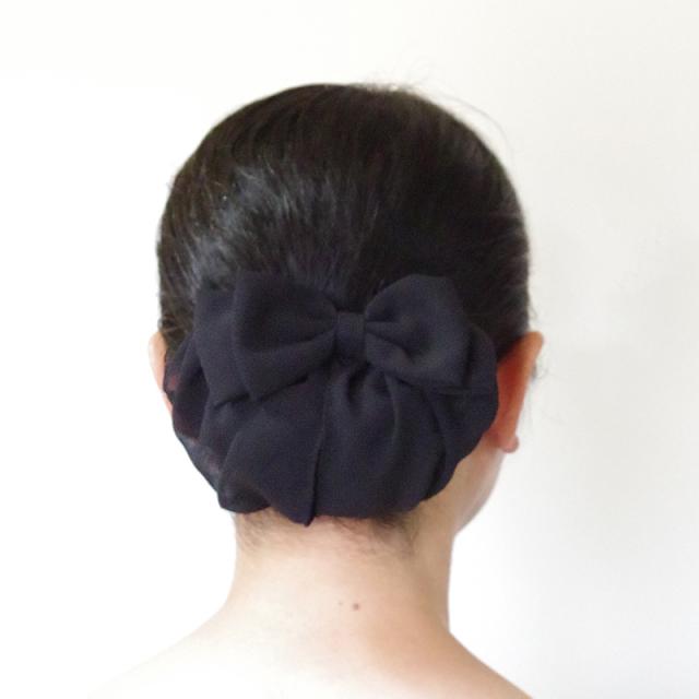 日本製 シニヨンバレッタ お団子ネット付き リボンバレッタ シフォン 黒 Hrc7003 リボン 髪留め バレッタ ヘアアクセサリー シニヨンの通販はau Pay マーケット ウィッグと和装つけ毛のアゼリア