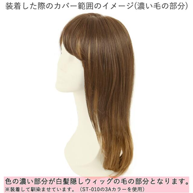 【新商品】プレミアム白髪隠しウィッグ ふんわりロングタイプ ST-010 白髪かくし 部分ウィッグ ボリュームアップ 部分ヘア カバーピース 増毛 部分かつら 部分ウイッグ ヘアピース 自然 部分つけ毛 つむじ隠し 薄毛隠し 薄毛かくし ミセス 女性 30代 40代 50代 60代 70代_4