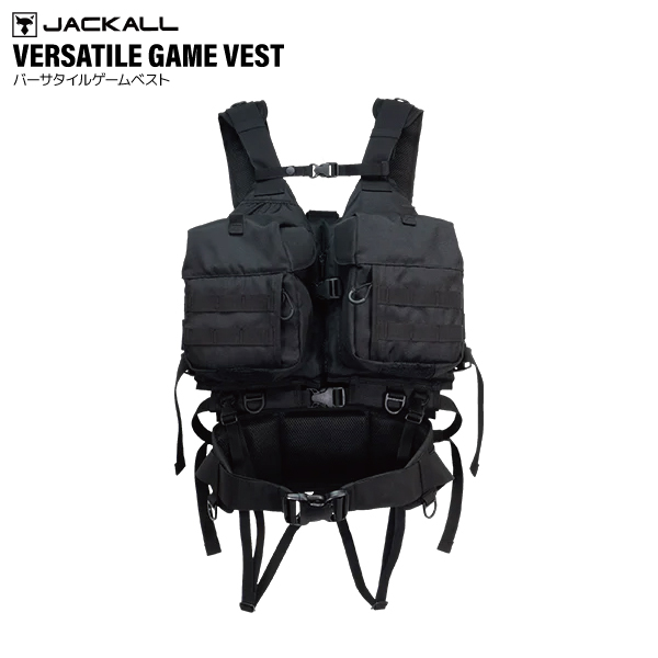 ライフジャケット バーサタイル ゲームベスト ブラック コーデュラ製 磯 釣り フィッシング JACKALL ジャッカル