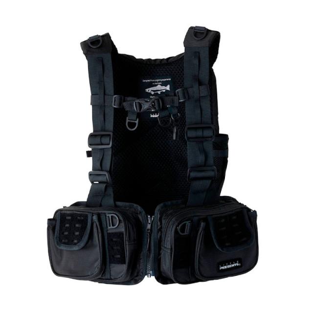 バックパックTCベスト V-29 フィッシングベスト 釣り チャコールグレイ