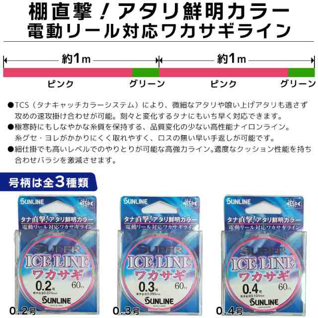 スーパーアイスワカサギ 60m ナイロンライン 電動リール対応ワカサギライン Sunline わかさぎ釣り 釣り糸の通販はau Pay マーケット ライフジャケット釣り具アクアビーチ