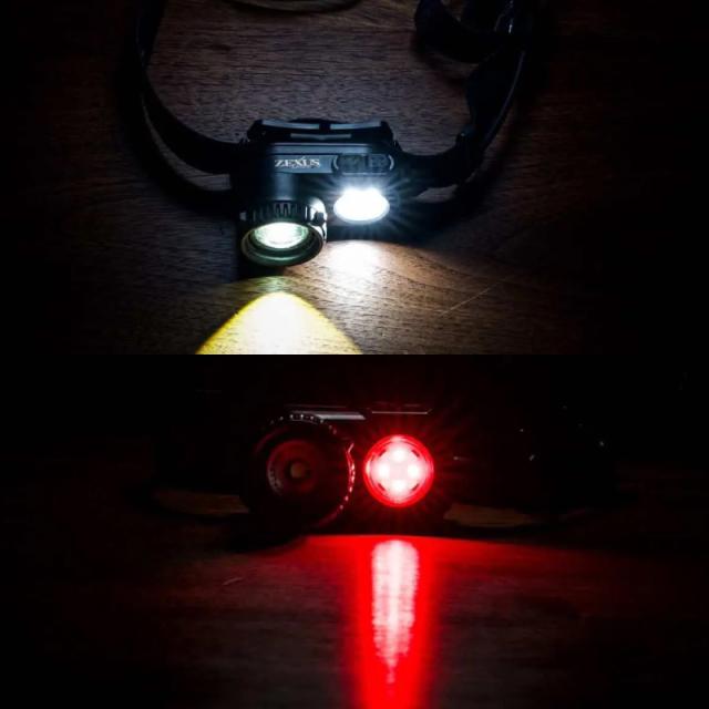 ZX-R740 LEDヘッドライト ZEXUS 充電式 1300ルーメン 高輝度