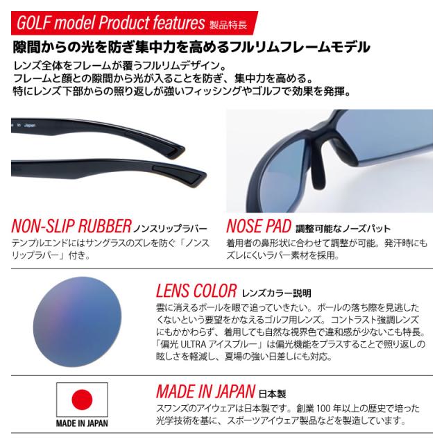 偏光サングラス WARRIOR-8 WA8 釣り ULTRA LENS フルリムフレーム 0167 or 0168 UVカット ゴルフ フィッシング スワンズ 専用ケース+メガネ拭き付_2