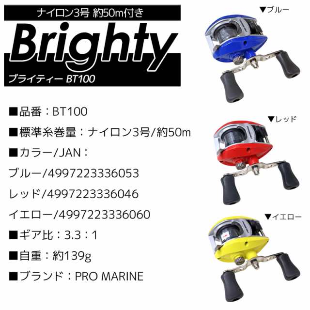 穴釣り用ロッド プリズムテトラ ベイトリール ブライティーbt100 セット Pro Marineの通販はau Pay マーケット ライフジャケット釣り具アクアビーチ