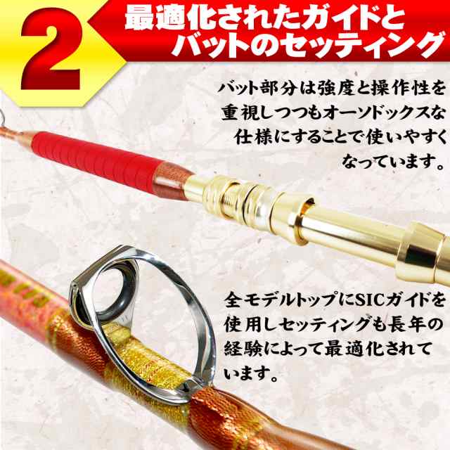 アカムツ・キンメに 中深海 総糸巻船竿 シーマスタッグ 船 F 73