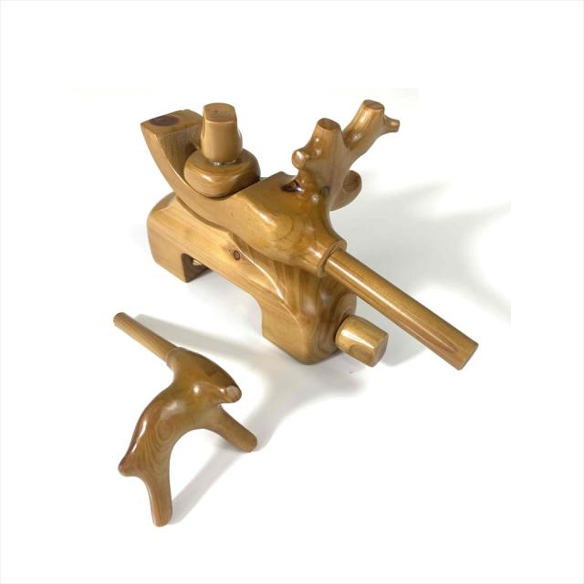 ダイシン 一点物 へら 万力 岐山 弓万力 左 大(daishin-orig0209)｜天然 万力 創作 オリジナル 一点物 高級品 7尺〜18尺対応 岐山 へら 道具 天然木 天然素材 国産 国産万力 職人作