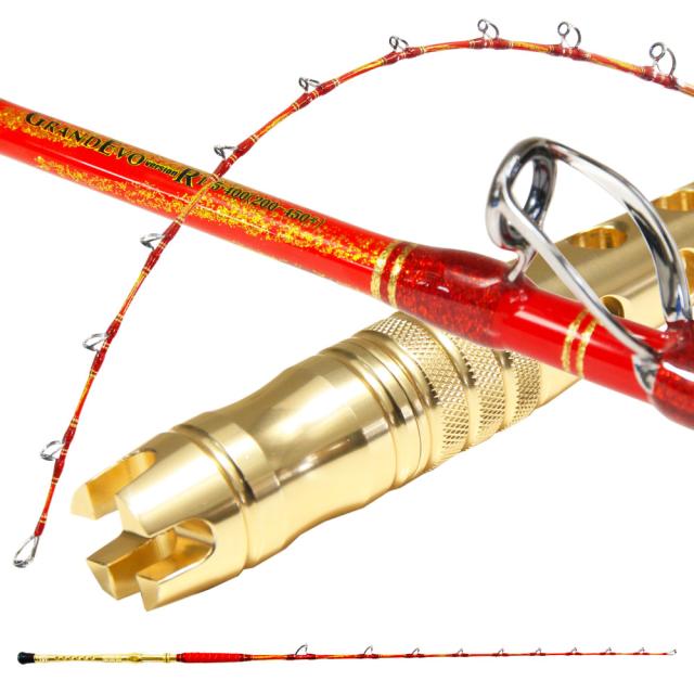 Gokuspe ゴクスぺ GRANDEVO Version R 185-400(200-450号)(goku-961345)｜竿 釣り竿 大物 大物竿 大型底物 クエ 胴調子 泳がせ釣り 総糸巻 グラスソリッド 大型魚 ゴクスぺ