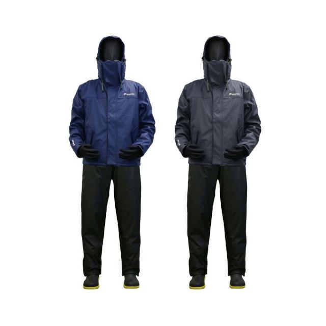 プロマリン PWB2509-NV-LL PU防寒マリンスーツ上下セット(hd-pwb2509-)｜船釣り オフショア イカ釣り イカメタル 釣具 釣具ウェア フィッシングウェア 防寒パンツ 防水パンツ サロペットパンツ