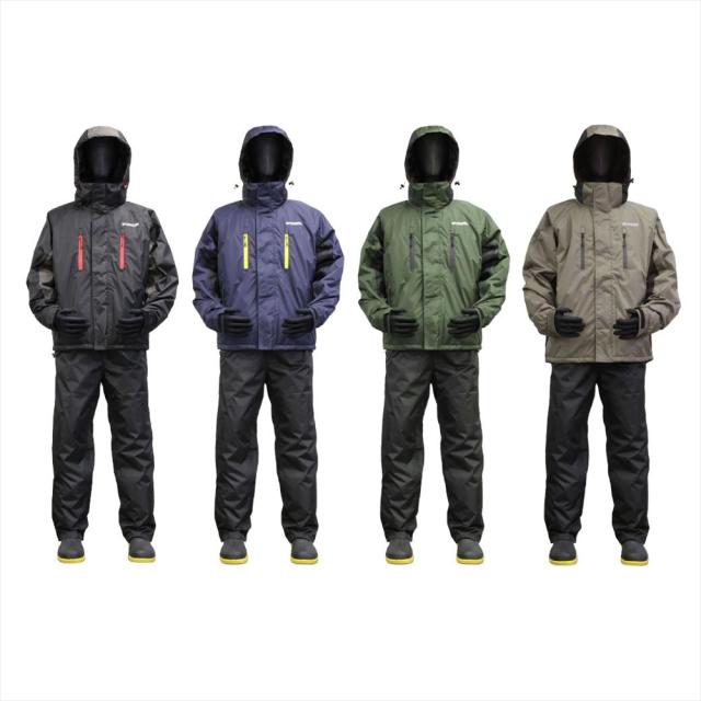 LUKIA 防水防寒 ウィンタースーツ 上下セット WBA2403 4L(hd-wba2403-4l)｜船釣り オフショア イカ釣り イカメタル 釣具 釣具ウェア フィッシングウェア 防寒パンツ 防水パンツ サロペットパンツ