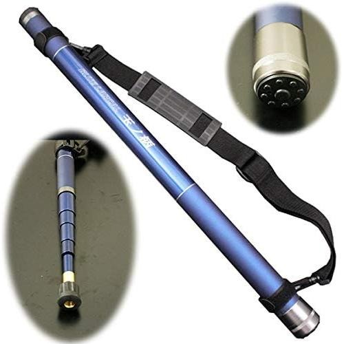 BLUE LARCAL(ブルーラーカル) 折りたたみ ラウンド ナイロン ランディングネット 玉の柄 5.5m 3点セット (landingset-208)｜折りたたみネット 玉網 タモ網 タモジョイント ラウンドネット シーバス チヌ グレ 磯玉 ランディングシャフト タモ 網_2