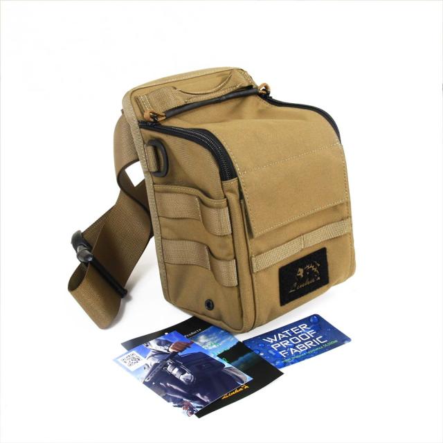 リーニア ベルトバッグ バンディット カーキ(linha-440468)｜ヘチ釣り 落とし込み釣り 黒鯛釣り チヌ釣り 探り釣り コスリ釣り 堤防釣り 防波堤釣り 釣りバッグ 釣り収納 フィッシングバッグ