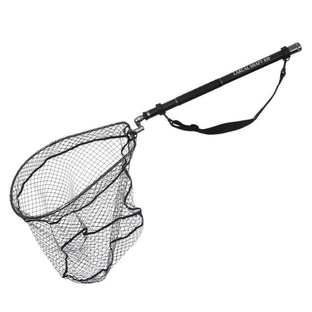 おり釣具 カーボン玉の柄 ラーカルシャフト 折りたたみランディングネット(タモ網)セット 4.5M サイズM ガンメタ/ブルー/レッド(netset-025)｜オカッパリ ランディング ポール ロング シャフト 柄 ギャフ 磯玉 チヌ グレ シーバス スズキ イカ エギング 磯 波止 海 釣り