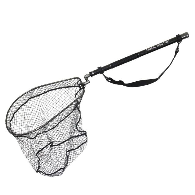 おり釣具 カーボン玉の柄 ラーカルシャフト 折りたたみランディングネット(タモ網)セット 4M サイズM ガンメタ/ブルー/レッド(netset-026)｜オカッパリ ランディング ポール ロング シャフト 柄 ギャフ 磯玉 チヌ グレ シーバス スズキ イカ エギング 磯 波止 海 釣り