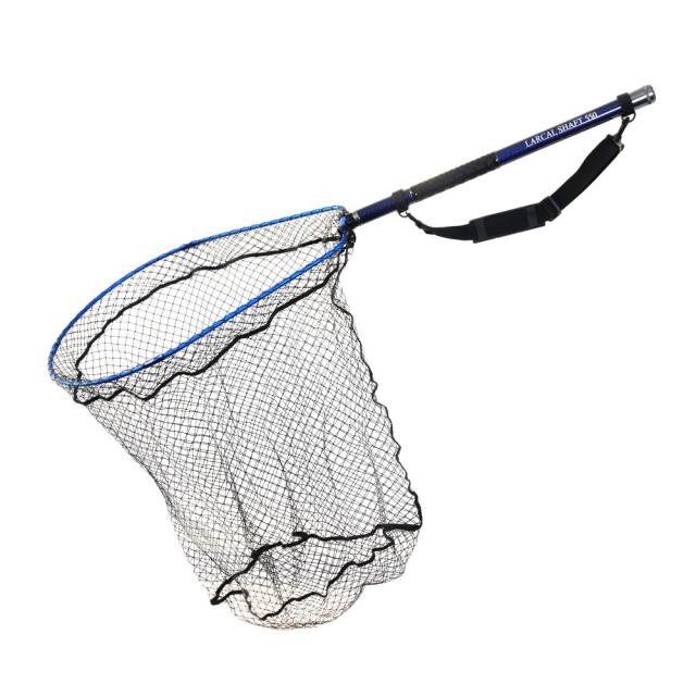 おり釣具 カーボン玉の柄 ラーカルシャフト 5.5M ＆ 折りたたみ ランディングネット サイズM 2点セット(netset-047)｜オカッパリ ランディング ポール ロング シャフト 柄 ギャフ 磯玉 チヌ グレ シーバス スズキ イカ エギング 磯 波止 海 釣り