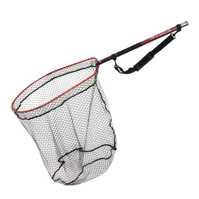 おり釣具 カーボン玉の柄 ラーカルシャフト 3.5M ＆ 折りたたみ ランディングネット サイズＬ 2点セット (netset-045)｜オカッパリ ランディング ポール ロング シャフト 柄 ギャフ 磯玉 チヌ グレ シーバス スズキ イカ エギング 磯 波止 海 釣り