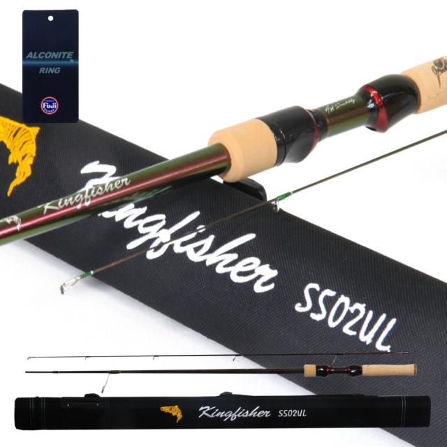 おり釣具 ハードロッドケース付 ルアースタイル キングフィッシャー トラウト S502UL(ori-784009)｜ニジマス アマゴ イワナ ヤマメ 渓流 ストリーム トラウト ルアー スピニング ネイティブトラウト 源流釣り 源流トラウト