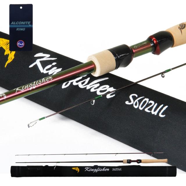 おり釣具 ハードロッドケース付 ルアースタイル キングフィッシャー トラウト S602UL(ori-784023)｜ニジマス アマゴ イワナ ヤマメ 渓流 ストリーム トラウト ルアー スピニング ネイティブトラウト 源流釣り 源流トラウト