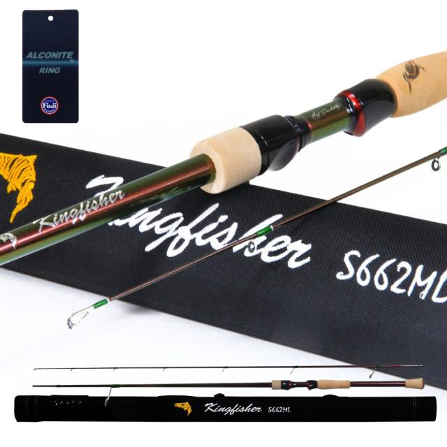 おり釣具 ハードロッドケース付 ルアースタイル キングフィッシャー バス/ロックフィッシュ S662ML(ori-784061)｜ニジマス アマゴ イワナ ヤマメ 渓流 ストリーム トラウト ルアー スピニング ネイティブトラウト 源流釣り 源流トラウト