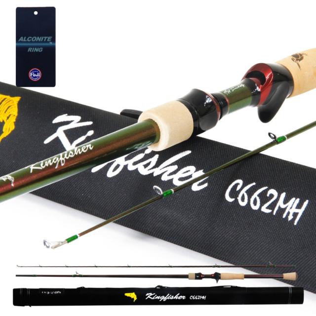 おり釣具 ハードロッドケース付 ルアースタイル キングフィッシャー バス/ロックフィッシュ/ボートシーバス C662MH(ori-784115)｜ニジマス アマゴ イワナ ヤマメ 渓流 ストリーム トラウト ルアー スピニング ネイティブトラウト 源流釣り 源流トラウト