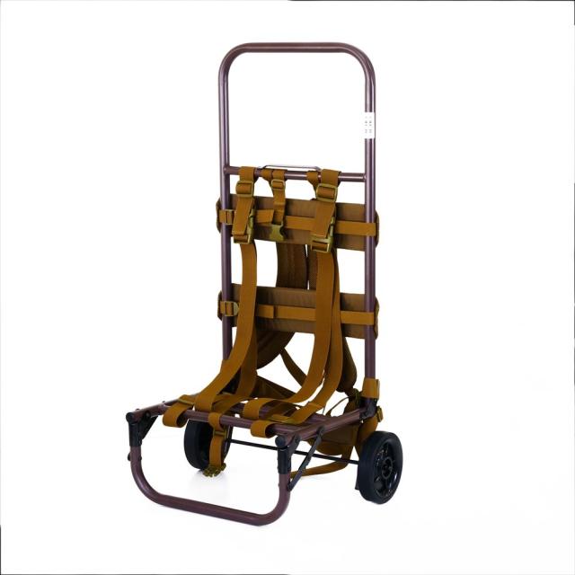 おり釣具 金次郎の背負子 2WAYアルミ背負子 煤竹(ori-785303)｜キャリー 背負子 運搬 荷物 海 河 川 キャンプ バッグ 運ぶ 釣り 釣具 道具 遠里 おり