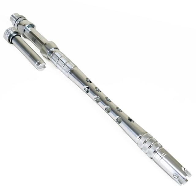 おり釣具 オリジナル ウインチ スタンディング両用アルミバット タイプ26 シルバー フェルール付 (ori-785631) ｜アルミバット フェルール ロングフェルール ロッドカスタム スタンディング ウインチ ギンバル