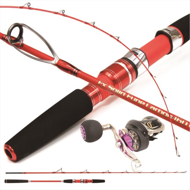 EXソリッドカーボン ライト船万能セット160 (ori-funeset250)|シーマスタッグEXソリッド船カーボン160(50-100号)＆スポーツライン CC ベイト