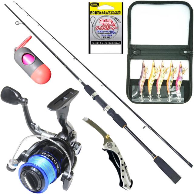 釣り場に直行 エギング入門6点セット エギイーター 7.6ft エギングセット (egingset-074)｜エギング セット エギング ロッド リール セット エギングセット エギングロッド エギ 釣りセット イカ アオリイカ 釣り