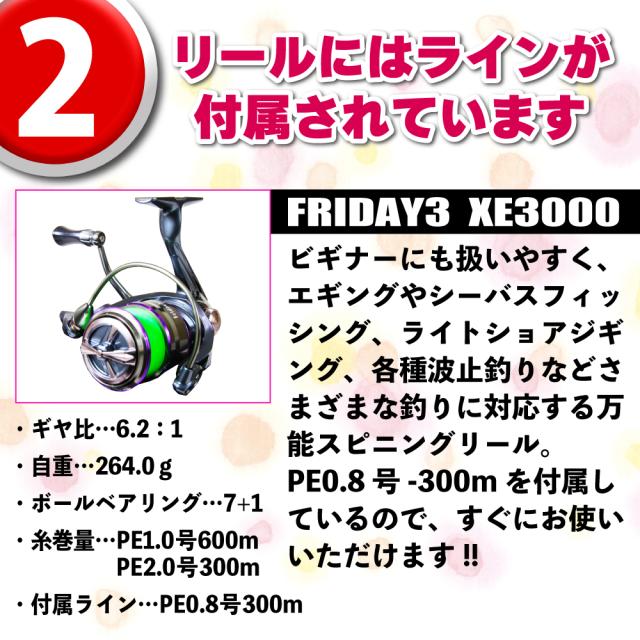 Friday 釣り場に直行 エギング入門5点セット フライデーエギング 