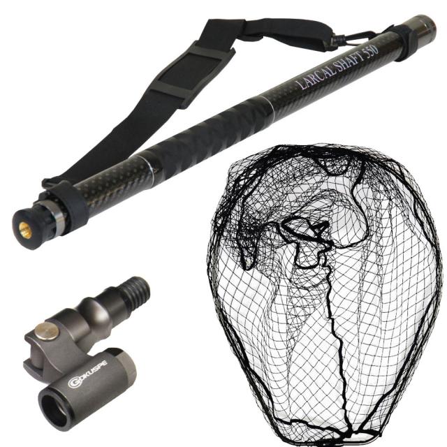 おり釣具 ランディングネットセット 折り畳みジョイント付 5.5M L ブラック(landingset-201-bk)｜玉ノ柄 タモ網 アミ 磯玉 ランディング シャフト ギャフ エギング 磯 波止 海 釣り 釣具 道具 おり チヌ 淡水バス シーバス ランディングネットの通販は 8,526円