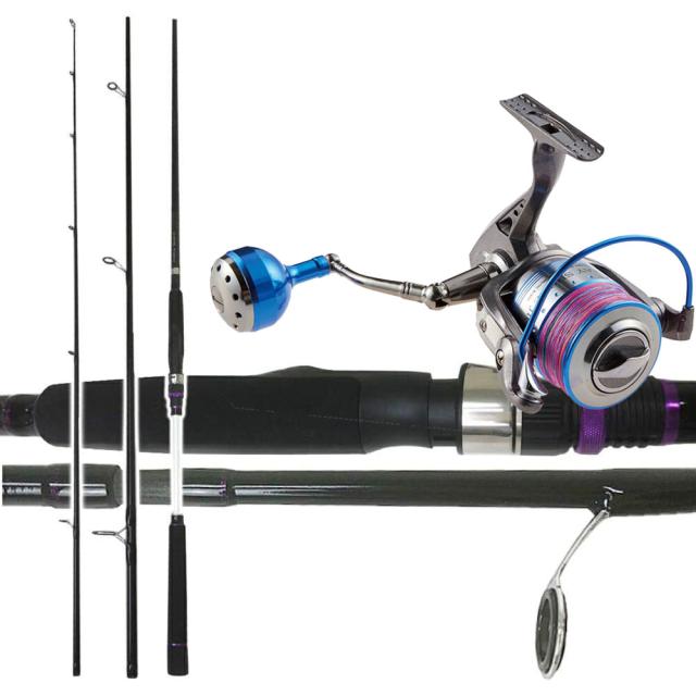 ライトショアジギング入門に最適!! ロッド＆リール2点セット 96M-3P (shorejiggiset-03)｜ショアジギング ライトショアジギング 青物 ハマチ ワラサ イナダ サワラ 初心者 入門 ビギナー セット 初心者 ロッド セット サーフ ヒラメ マゴチ