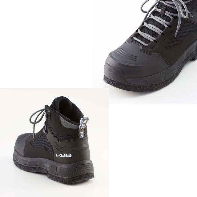 リバレイ RBB ロックショアフェルトスパイクシューズTG M(25.5cm) ブラック(riva-160209)｜磯釣り グレ釣り メジナ釣り 渓流釣り ロックショア ショア シャワークライミング ブリ ヒラマサ ショアジギング グレ メジナ 磯 渓流 イワナ ヤマメ アマゴ ネイティブトラウト