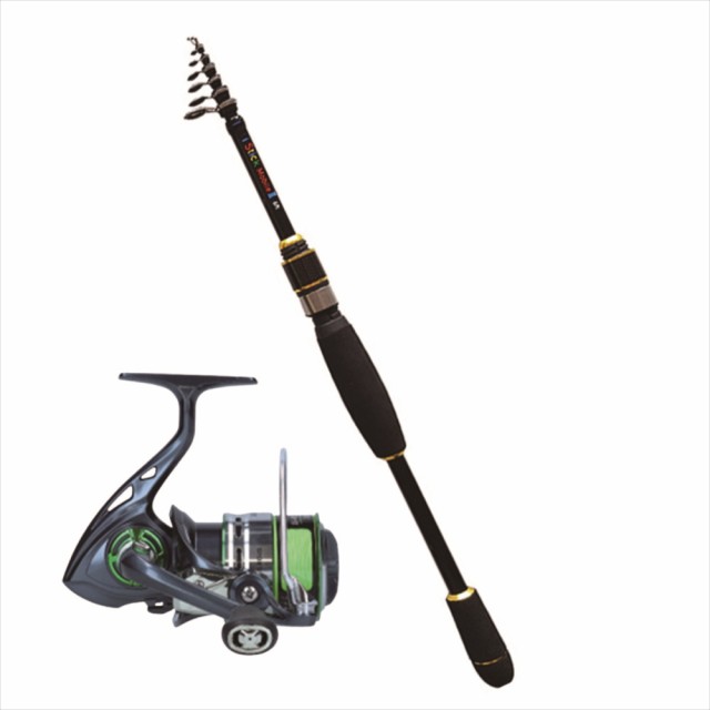 コンパクトシーバスロッドセット アイティックモバイル7ft＆RA V-MAX 3012 DX-PE (seabassset-057)｜GLORY FISH アイスティックモバイル2