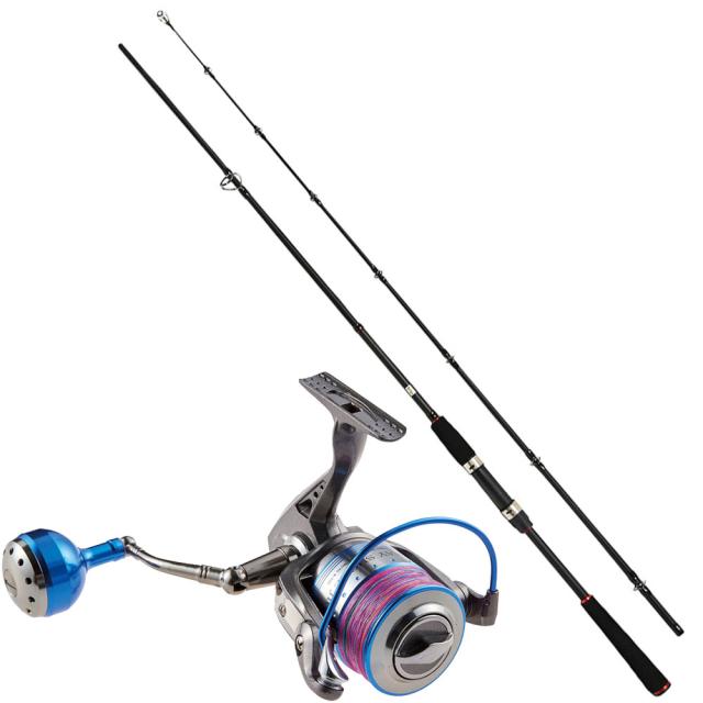 キャスティングタコに タコエギロッド＆スピニングリールセット ベイシック タコエギX 7.8F ＆ PROMARINE AJ4000アストレイショアジグ PE1.5号150ｍ付き (takoset-40)｜波止タコ 堤防タコ タコ釣り セット タコ 竿 釣り 丘タコ釣り スピニングリール