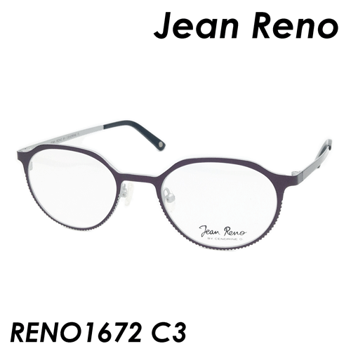 Jean Reno(ジャン・レノ) メガネ  RENO1672 col.C3（レッド） 49ｍｍの通販は