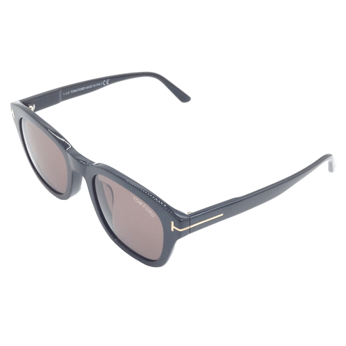 TOM FORD(トムフォード) サングラス Eugenio TF676-F col.01E [ブラック・ゴールド/ブラウン] 53mm UVカット