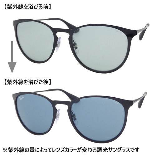 Ray-Ban レイバン 調光サングラス ERIKA METAL EVOLVE RB3539 col.002