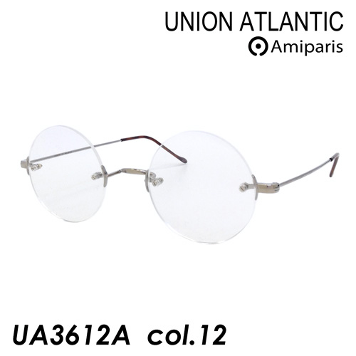 UNION ATLANTIC(ユニオンアトランティック) メガネ UA3612A col.12 [シルバー] 45mm TITANIUM 日本製 AMIPARIS アミパリ