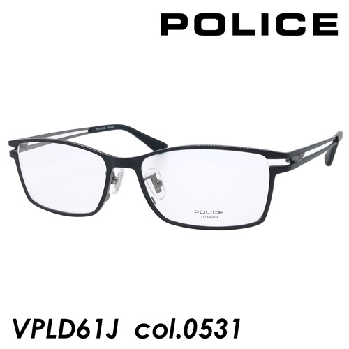 POLICE ポリス メガネ VPLD61J col.0531 55mm TITANIUM