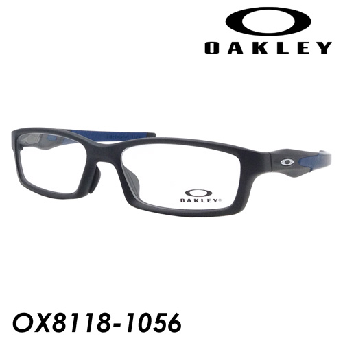 OAKLEY オークリー メガネ CROSSLINK クロスリンク OX8118-1056 Satin Black/Navy 56mm 国内正規品・保証書付き アジアンフィット その他メガネ